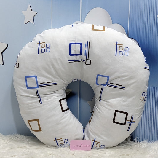 Square Dreams Theme Baby Feeding Pillow – Ergonomic Support for Breastfeeding Moms