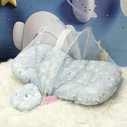 Snow Bear Theme Summer Mosquito Net with Pillow
