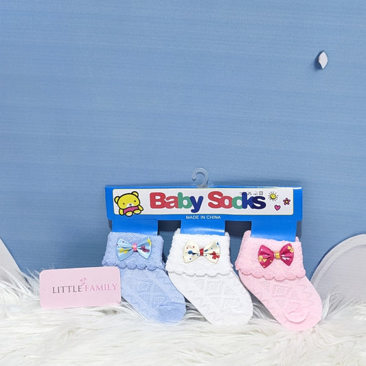 Premium Baby Cotton Socks Set (3-Pair Pack)