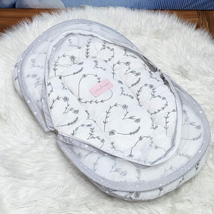 Starry Dreams Baby Bedding Set - 8 Pieces (Soft Grey) | Large