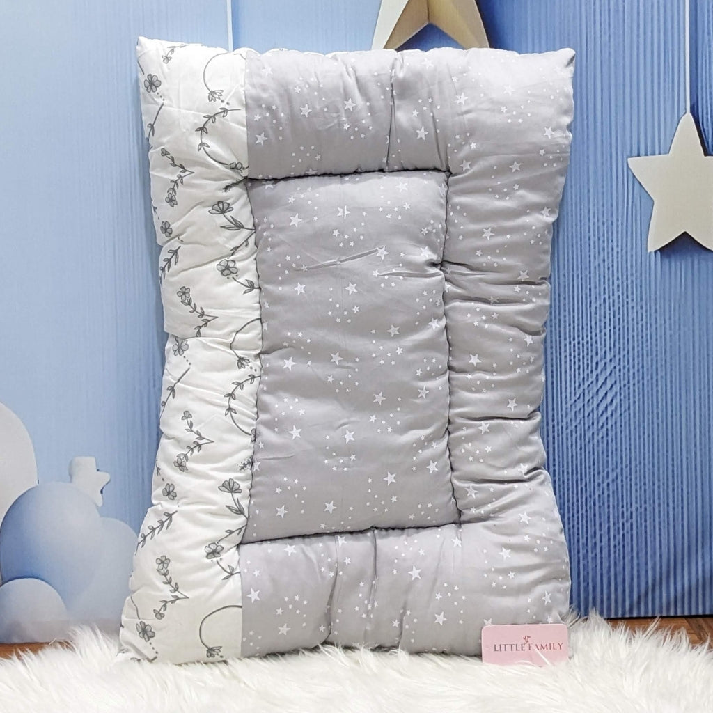 Starry Dreams Baby Bedding Set - 8 Pieces (Soft Grey) | Large