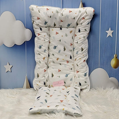 Soft Grey Dino Baby Carry Nest – Large Size