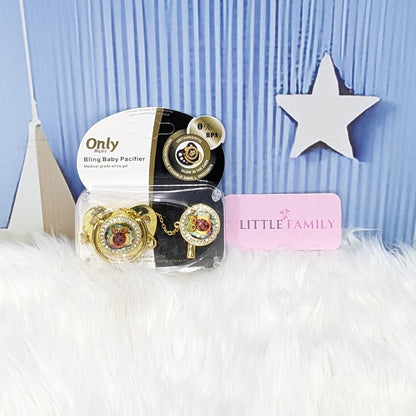 Luxury Bling Baby Pacifier with Matching Chain - Eye