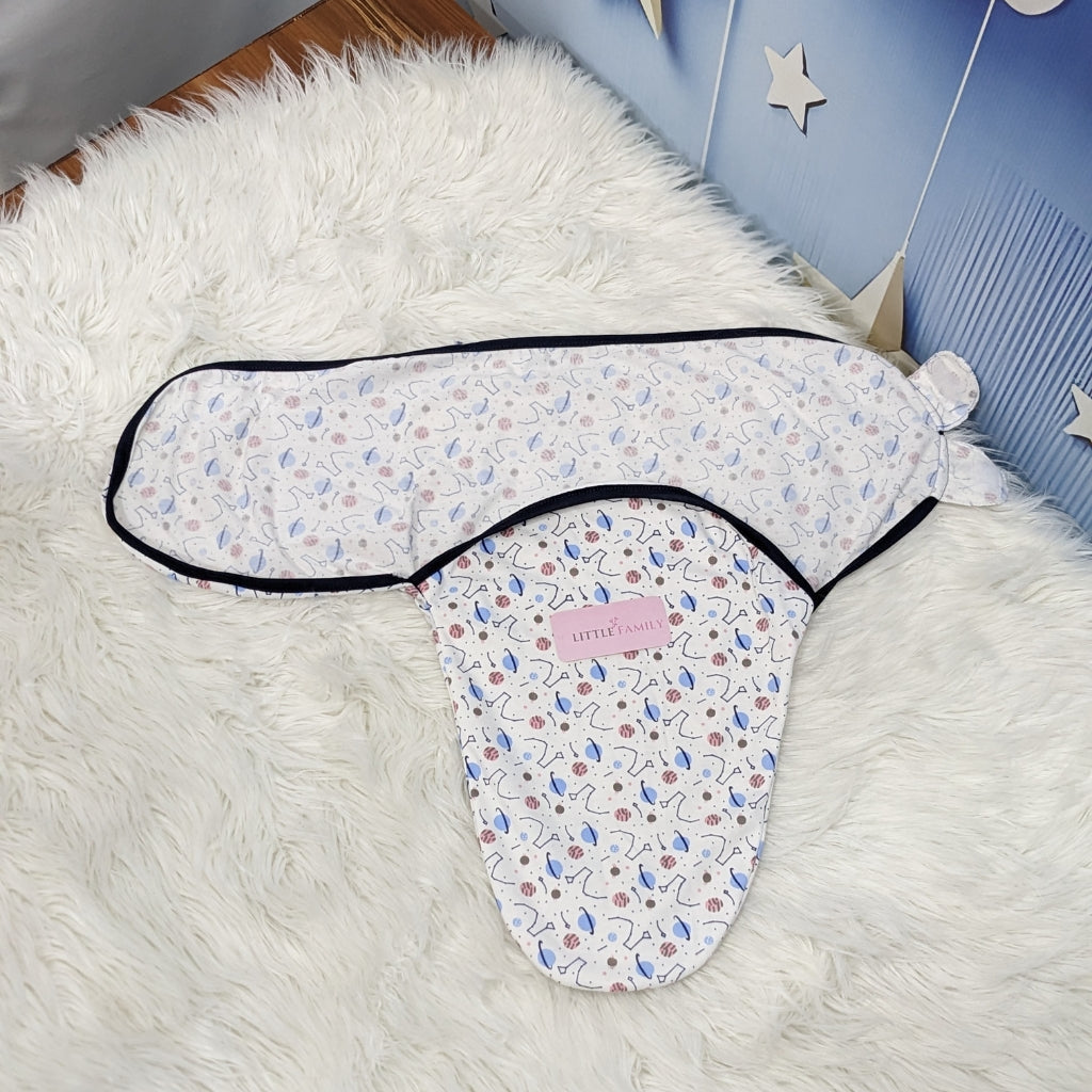 "Space" Theme Baby Swaddle – Blue