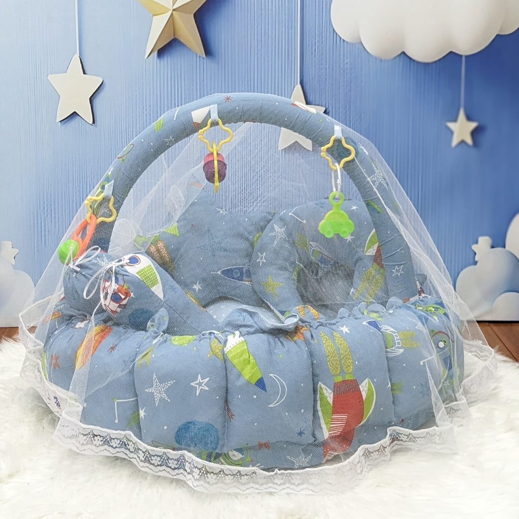 Premium 12-Piece Baby Bedding Set | Blue Astronaut
