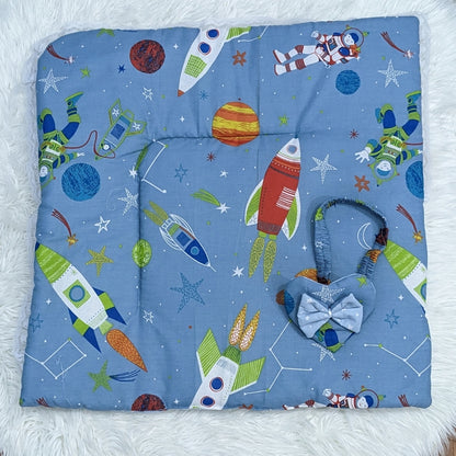 Premium 12-Piece Baby Bedding Set | Blue Astronaut