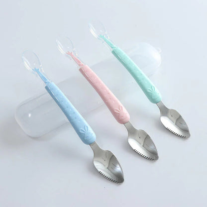 Double-Sided Baby Scraping & Feeding Spoon