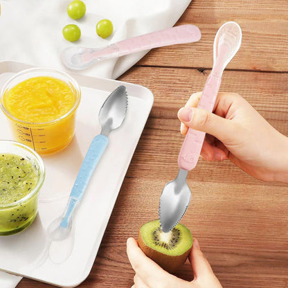Double-Sided Baby Scraping & Feeding Spoon