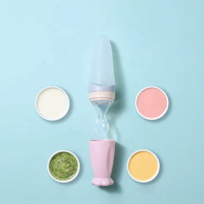 Silicone Baby Spoon Feeder Bottle – Safe & Mess-Free Feeding