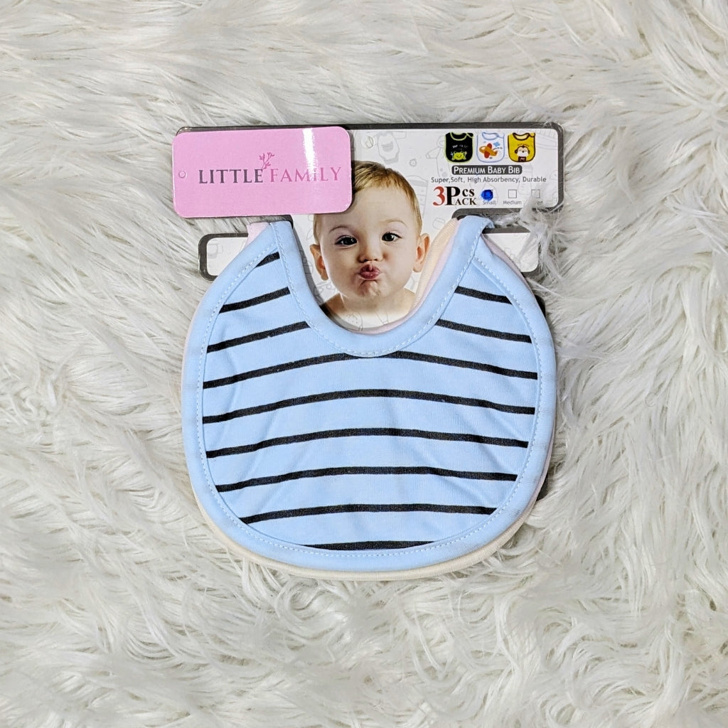 Pack of 3 Baby Bibs Set - Stripes