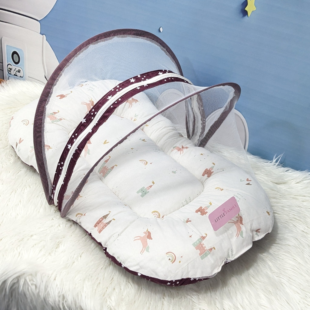 Starry Dreams Baby Bedding Set - 8 Pieces (Magenta) | Large