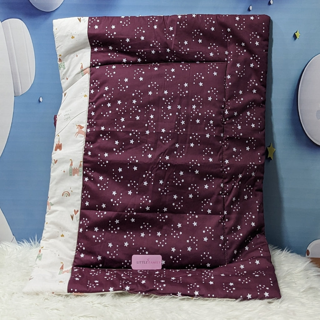 Starry Dreams Baby Bedding Set - 8 Pieces (Magenta) | Large