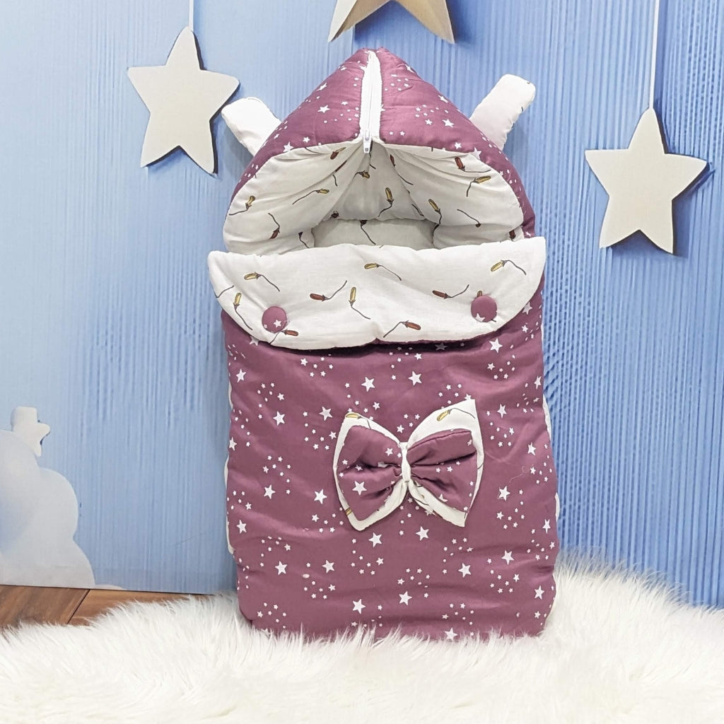 Starry Dreams Baby Bedding Set - 8 Pieces (Magenta) | Large