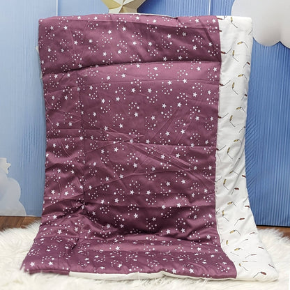 Starry Dreams Baby Bedding Set - 8 Pieces (Magenta) | Large