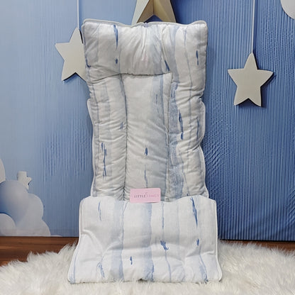 Starry Dreams Baby Bedding Set - 8 Pieces (Blue Gray) | Large