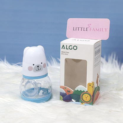 ALGO BPA-Free Baby Feeding Bottle – 80ml Soft Squeeze Feeder for Newborns
