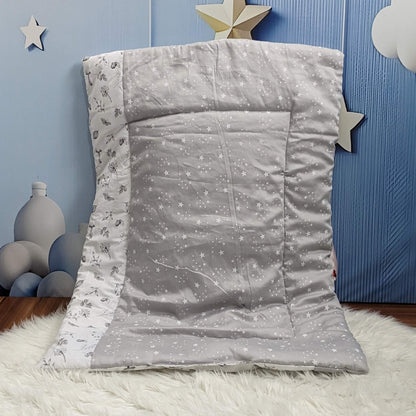 Starry Dreams Baby Bedding Set - 8 Pieces (Soft Grey) | Large