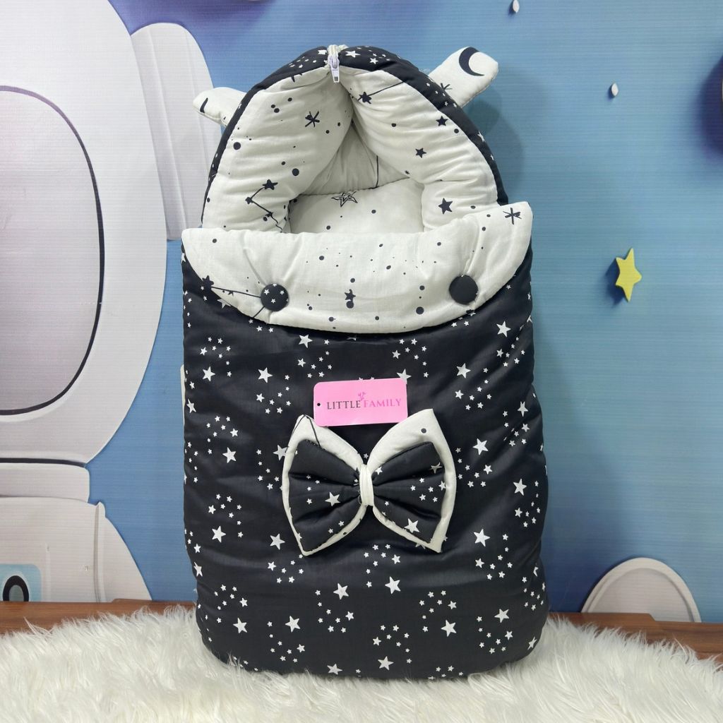 Starry Dreams Baby Bedding Set - 8 Pieces (Black)