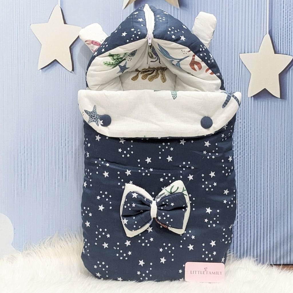 Starry Dreams Baby Bedding Set - 8 Pieces (Blue) | Large