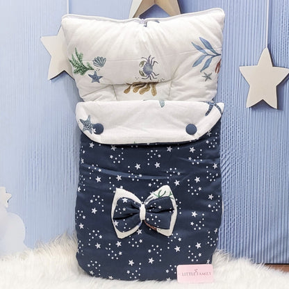 Starry Dreams Baby Bedding Set - 8 Pieces (Blue) | Large