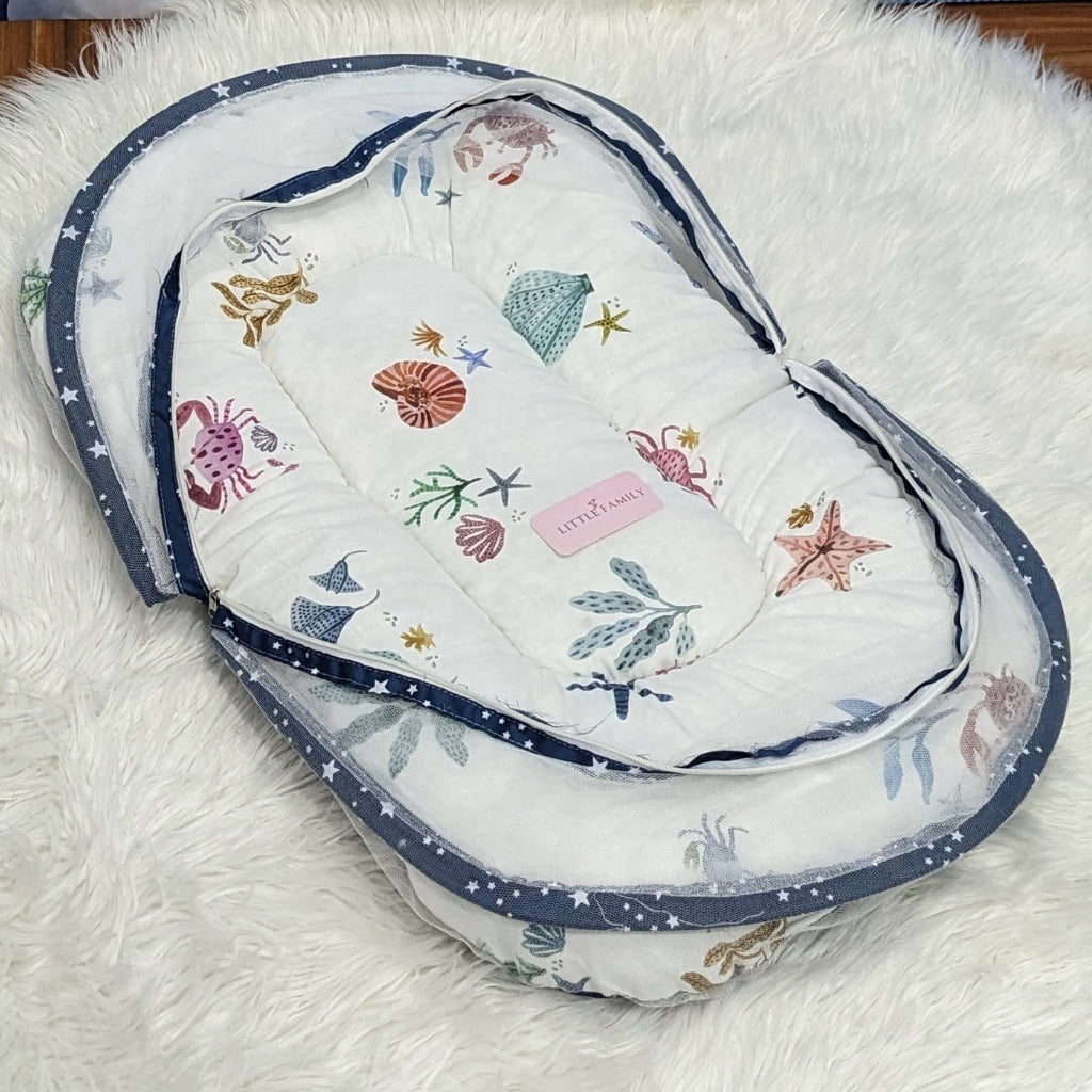Starry Dreams Baby Bedding Set - 8 Pieces (Blue) | Large