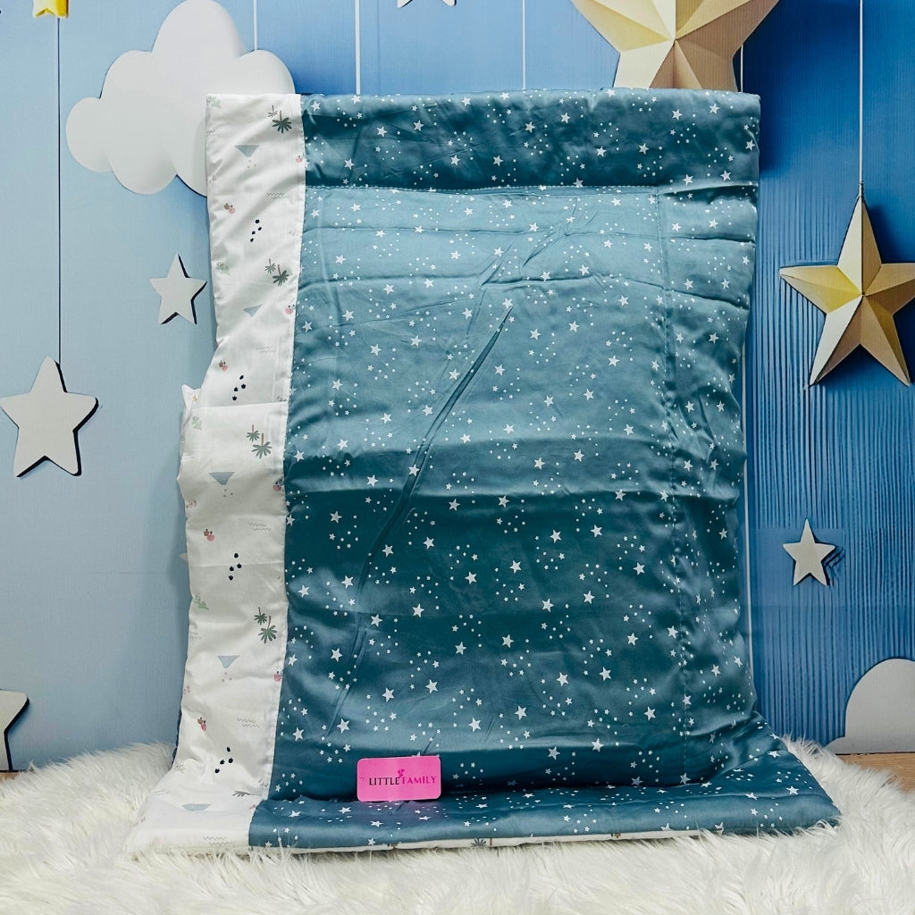 Starry Dreams Baby Bedding Set - 8 Pieces (Blue Grey)