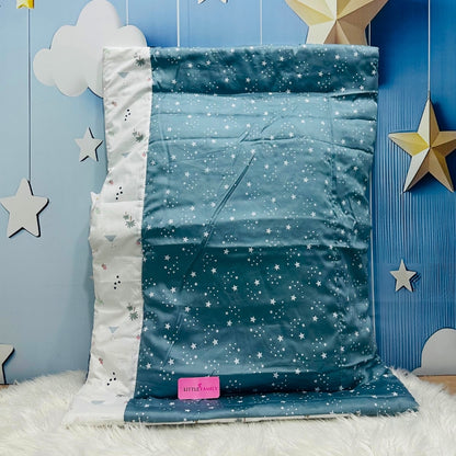 Starry Dreams Baby Bedding Set - 8 Pieces (Blue Grey)
