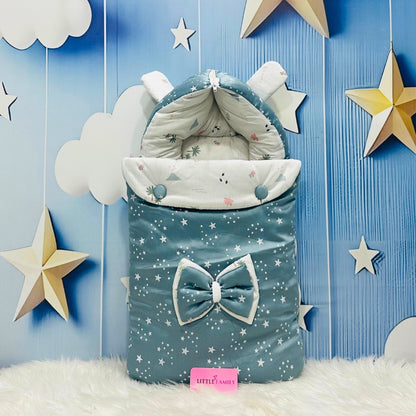 Starry Dreams Baby Bedding Set - 8 Pieces (Blue Grey)