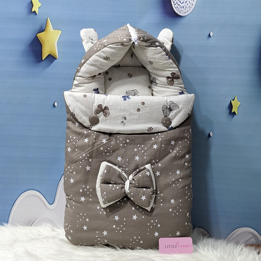 Starry Dreams Baby Bedding Set - 8 Pieces (Dusty Brown) | Large
