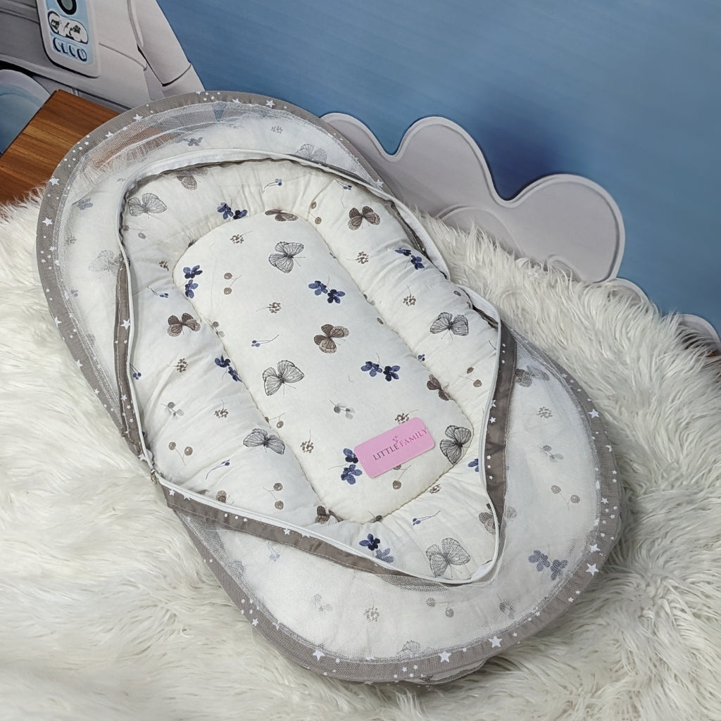 Starry Dreams Baby Bedding Set - 8 Pieces (Dusty Brown) | Large
