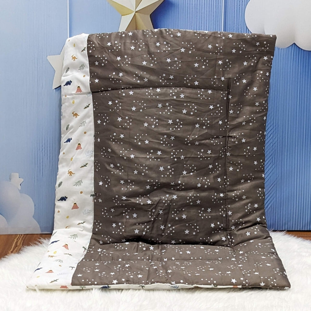 Starry Dreams Baby Bedding Set - 8 Pieces (Golden Brown) | Large