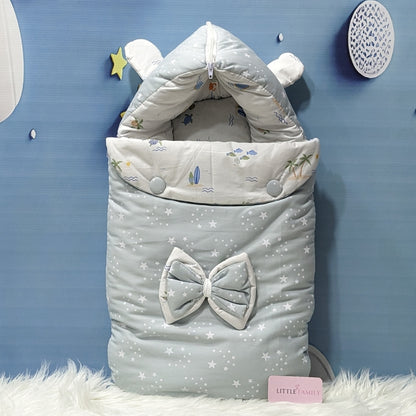 Starry Dreams Baby Bedding Set - 8 Pieces (Soft Mint) | Large