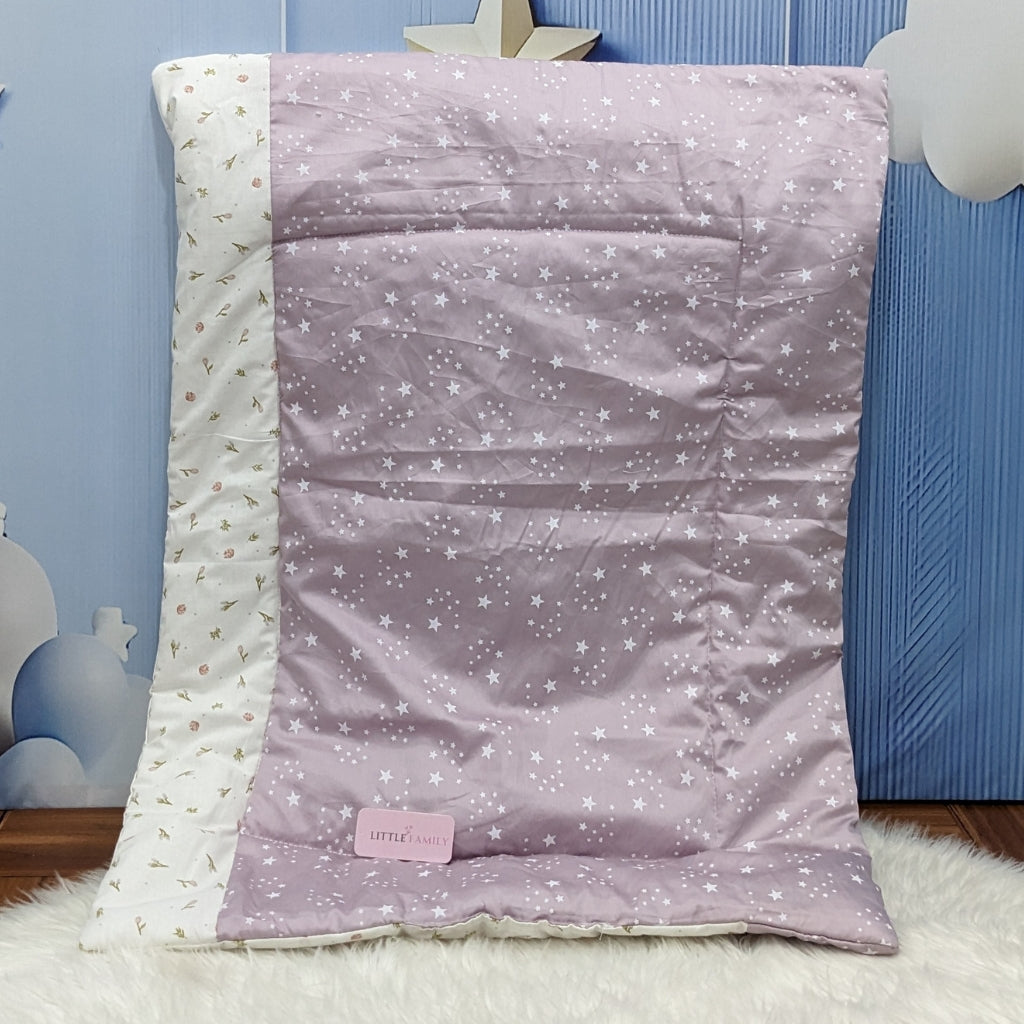 Starry Dreams Baby Bedding Set - 8 Pieces (Dusty Purple) | Large
