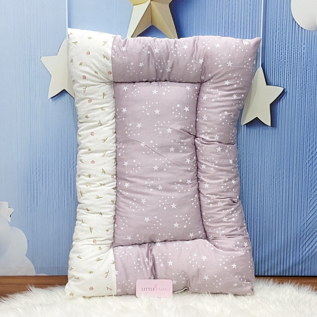 Starry Dreams Baby Bedding Set - 8 Pieces (Dusty Purple) | Large