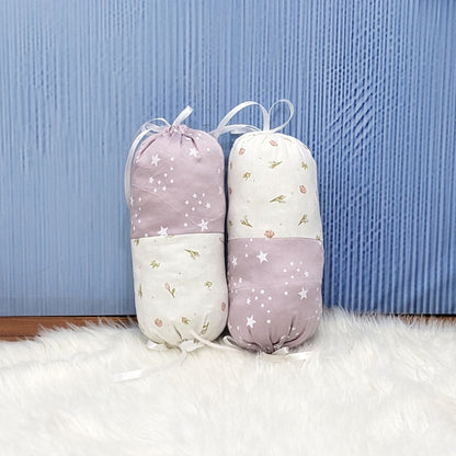 Starry Dreams Baby Bedding Set - 8 Pieces (Dusty Purple) | Large