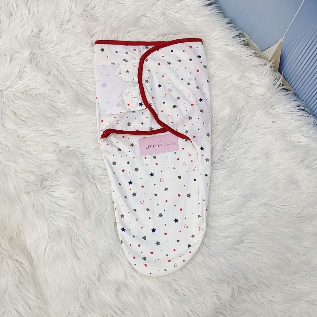 "Starry Heart" Theme Baby Swaddle – Red
