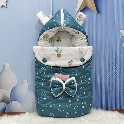 Starry Dreams Baby Bedding Set - 8 Pieces (Pine Green) | Large