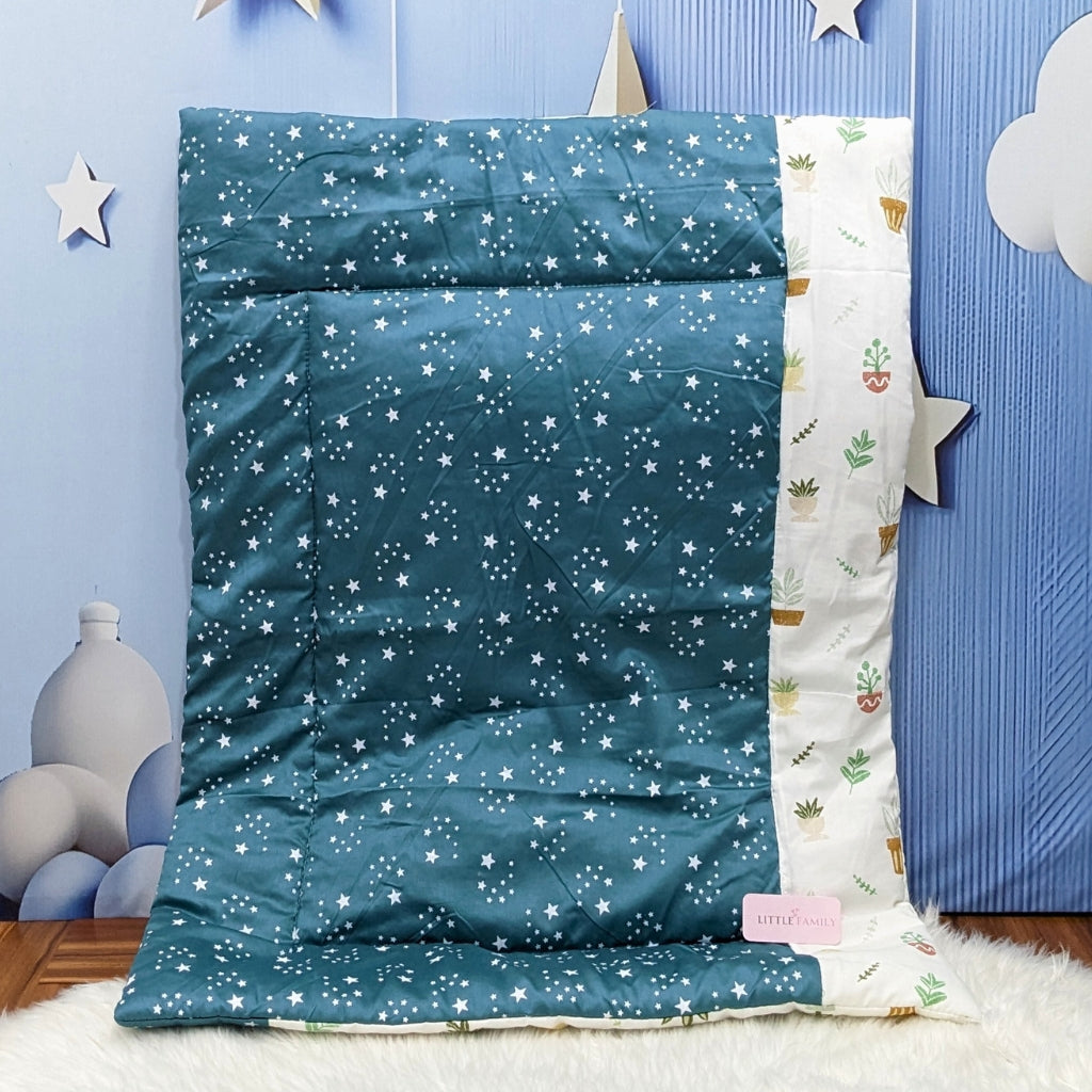 Starry Dreams Baby Bedding Set - 8 Pieces (Pine Green) | Large