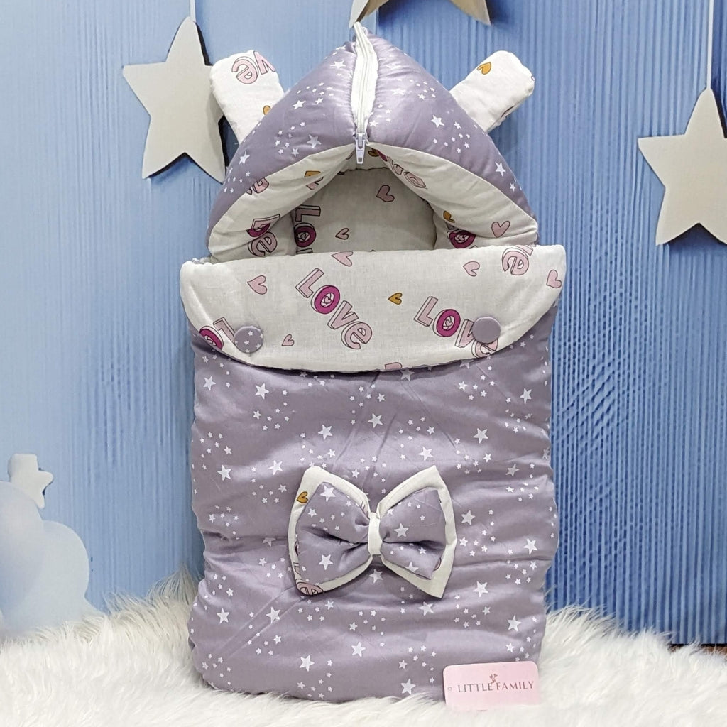Starry Dreams Baby Bedding Set - 8 Pieces (Purple) | Large
