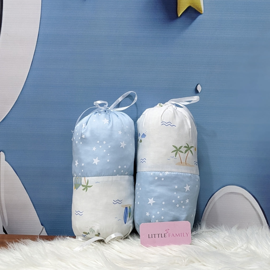 Starry Dreams Baby Bedding Set - 8 Pieces (Sky Blue) | Large