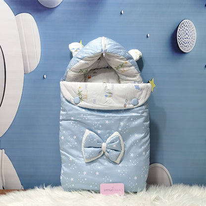 Starry Dreams Baby Bedding Set - 8 Pieces (Sky Blue) | Large