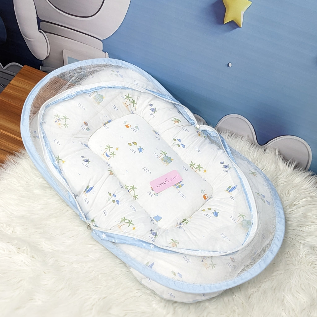 Starry Dreams Baby Bedding Set - 8 Pieces (Sky Blue) | Large