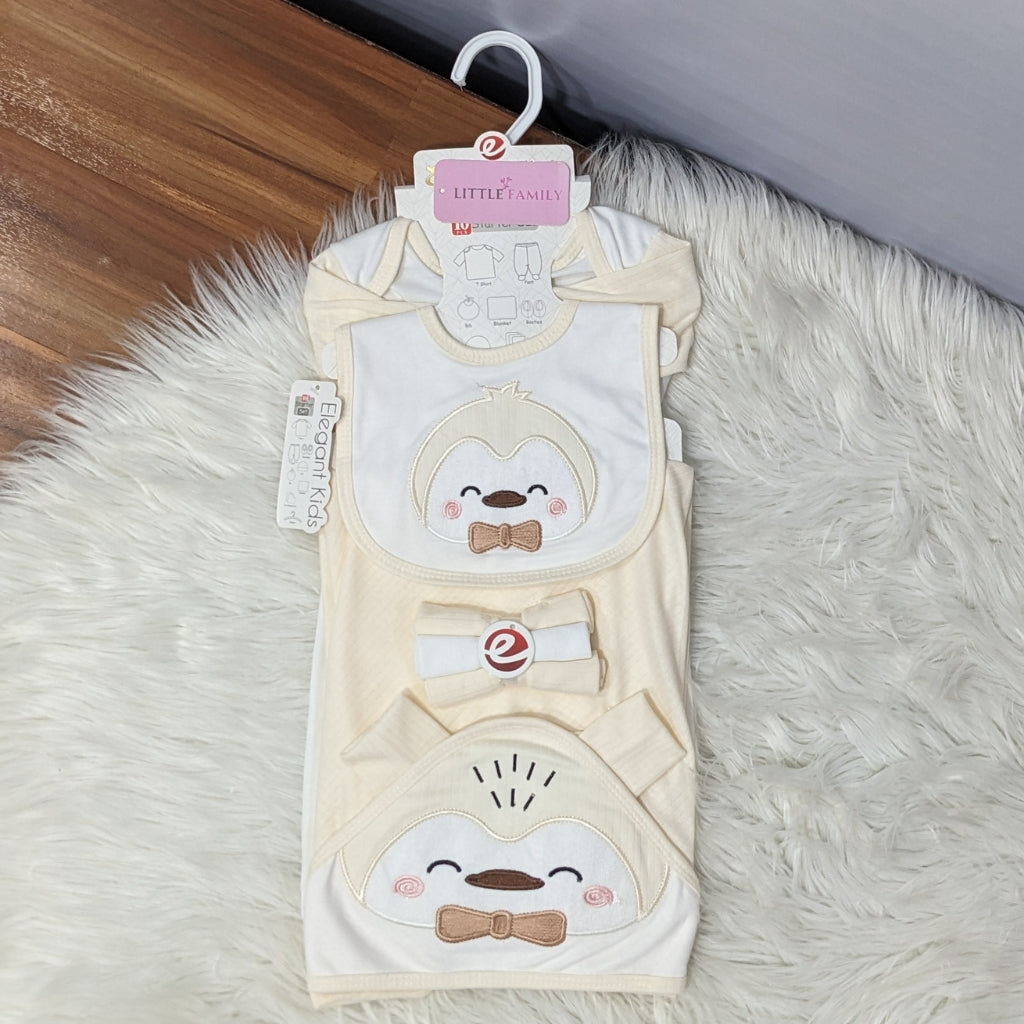Premium Newborn Baby 10-Piece Cotton Starter Gift Set