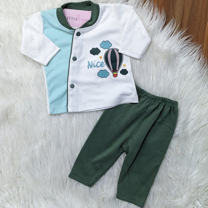 Premium Newborn Baby 10-Piece Gift Set - (Ballon) | Green