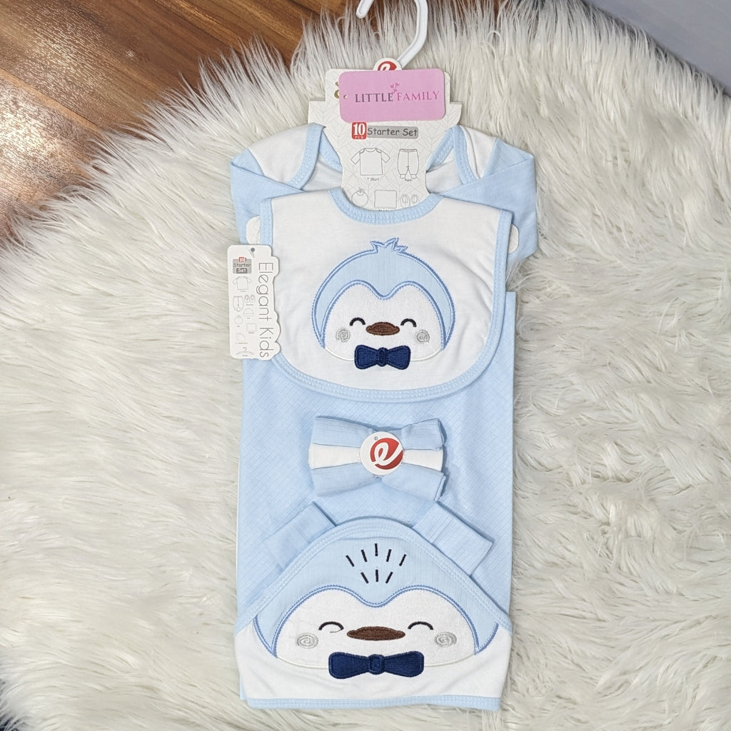 Premium Newborn Baby 10-Piece Cotton Starter Gift Set