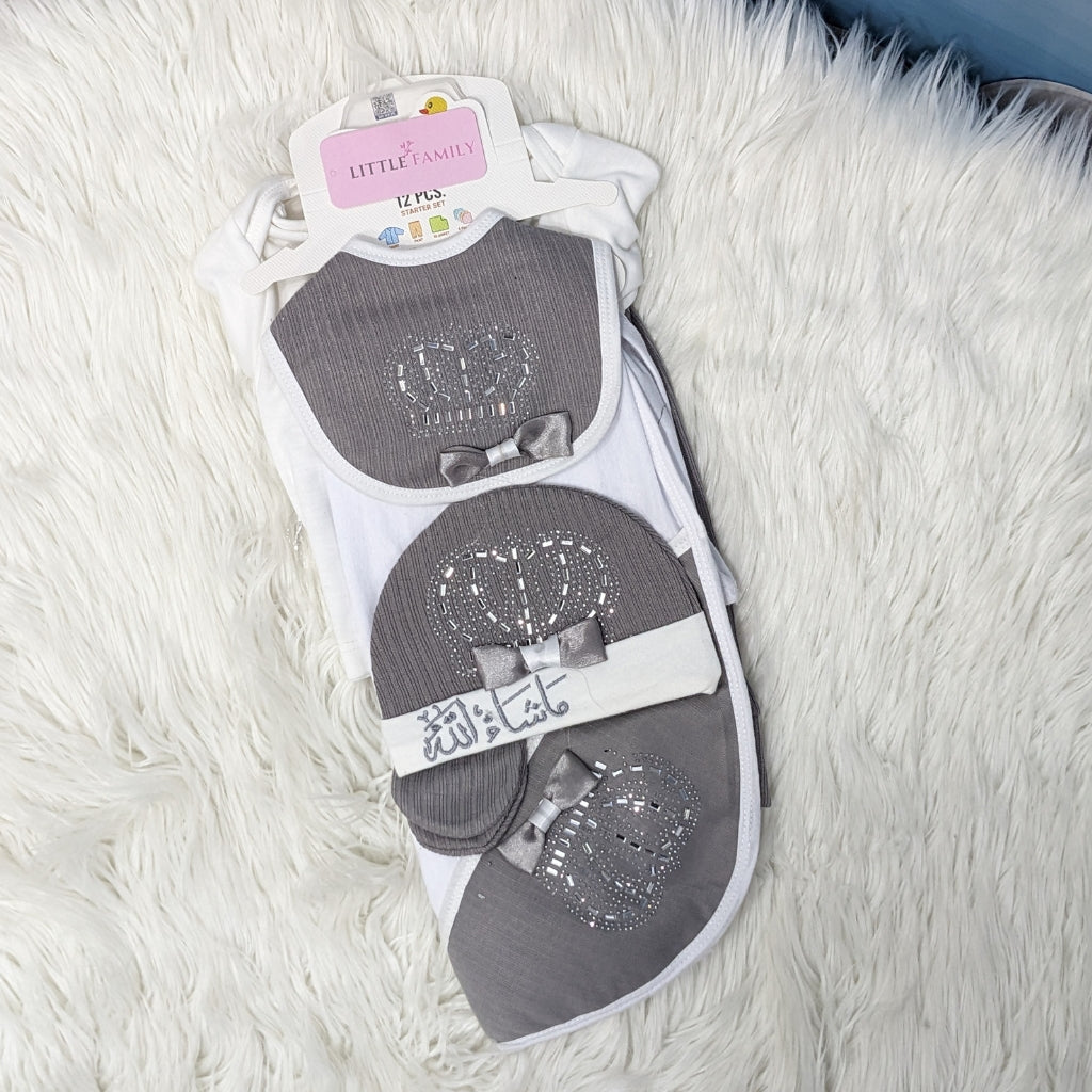 Premium Newborn Baby Gift Set – 12-Piece Cotton Starter Kit