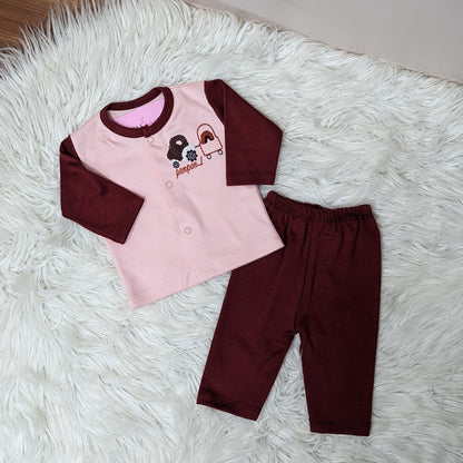 Premium 10 Piece Baby Starter set | Ponpon Theme - Maroon