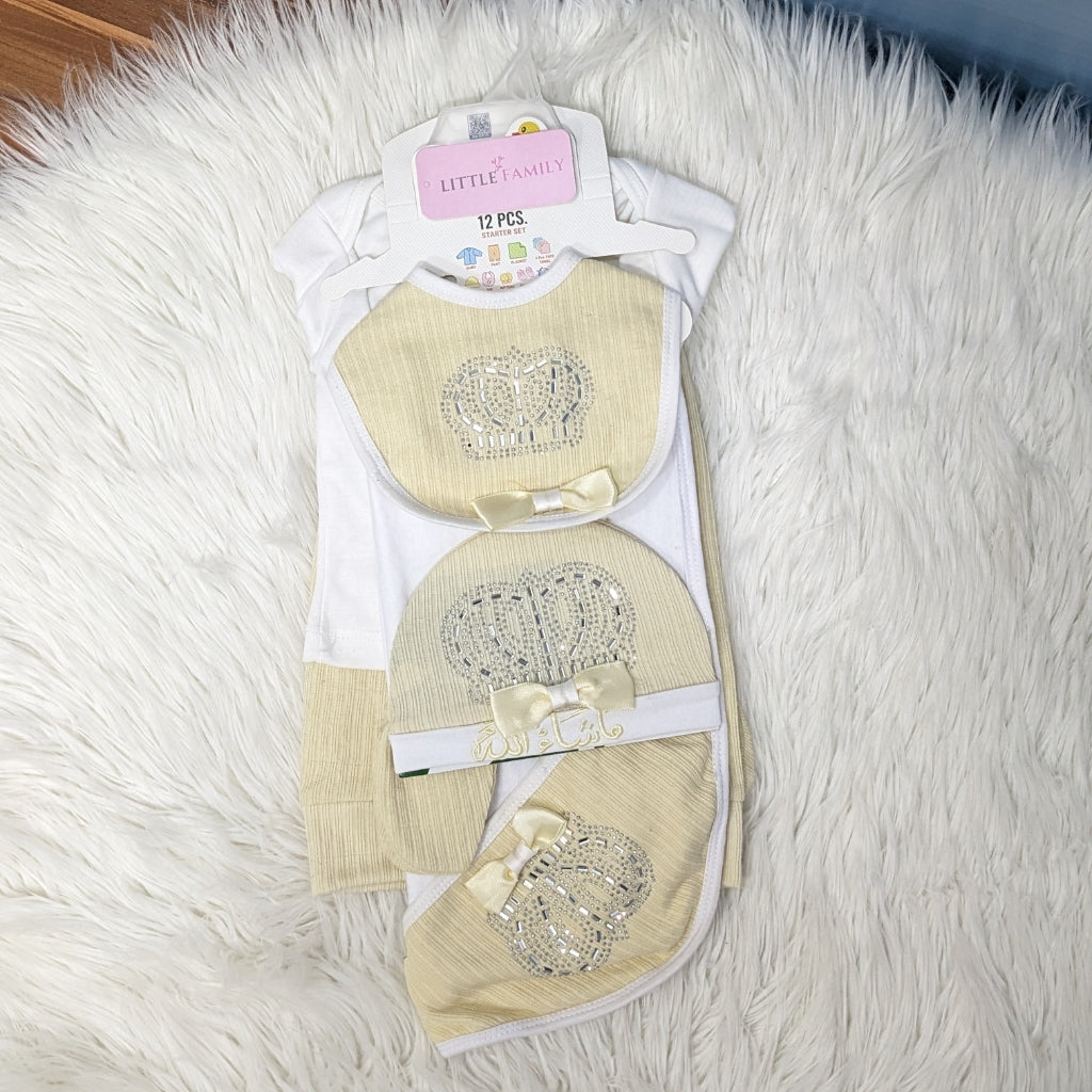 Premium Newborn Baby Gift Set – 12-Piece Cotton Starter Kit