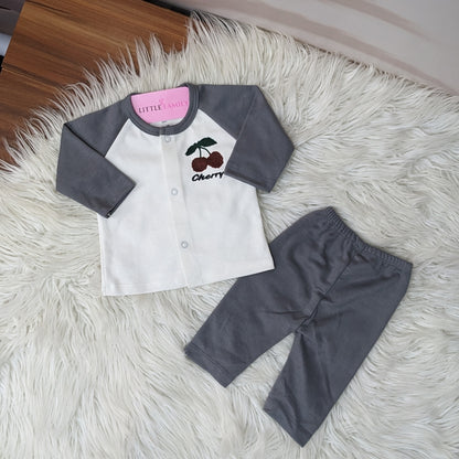 Premium 10 Piece Baby Starter set | Cherry Theme - Grey