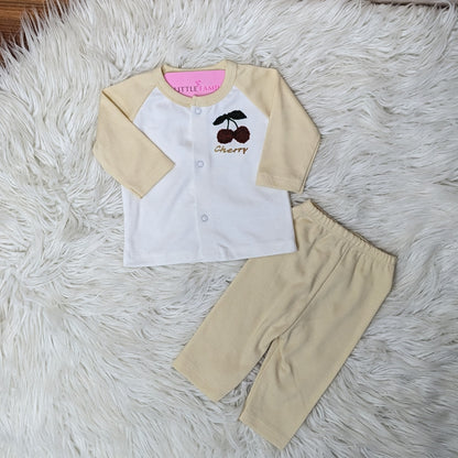 Premium 10 Piece Baby Starter set | Cherry Theme - Cream